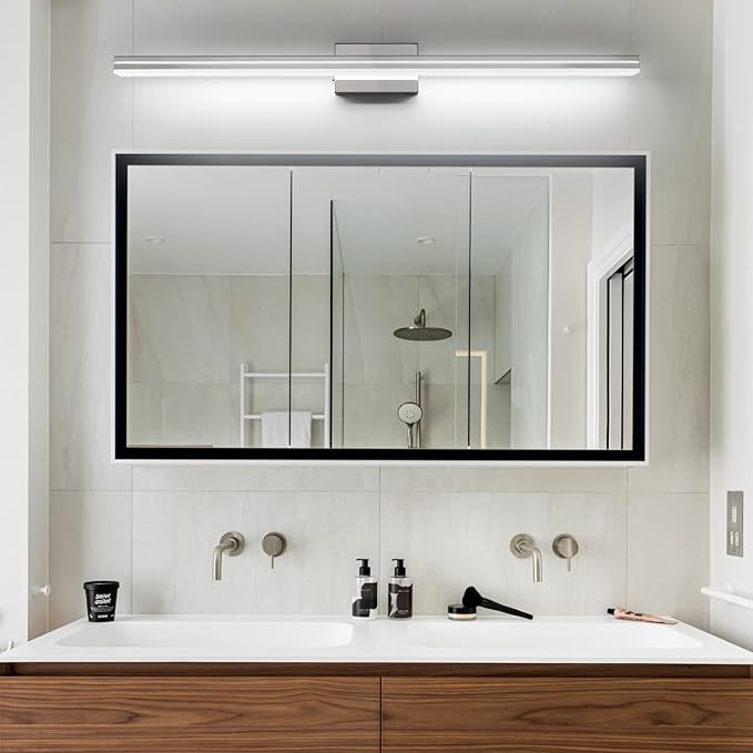 SineRise LED Modern Bathroom Vanity Light Bar, Chrome Dimmable Modern Acrylic - Image 7