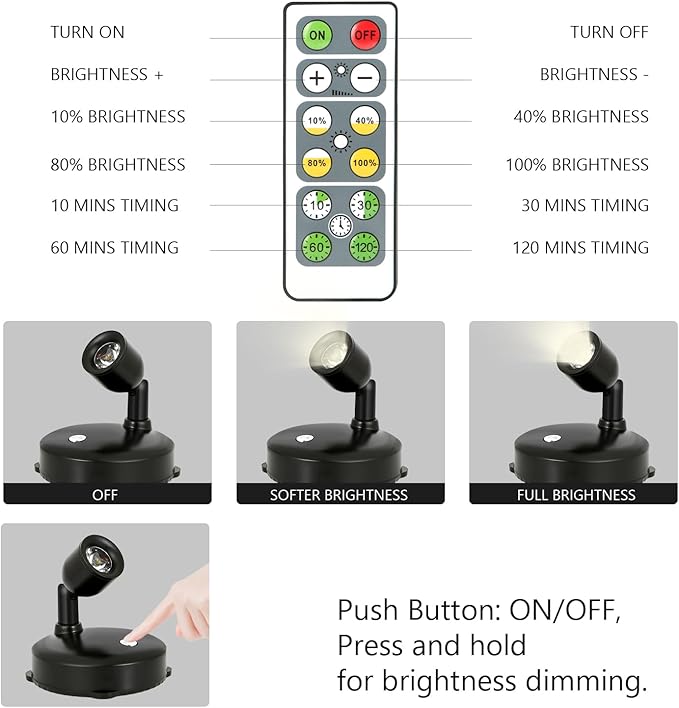 Cordless Spotlight Battery Operated, LED Plant Light, Dimmable Accent Light - Image 3