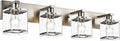 4-Lights Bathroom Vanity Light Fixtures in Brushed Nickel, E26 Socket Wall by WINSHENLighting