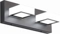 Ralbay 2 Lights Black Modern Bathroom Vanity Light Acrylic LED Modern Black by RalbayLighting