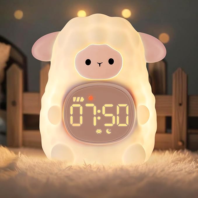 Sheep Alarm Clock with Night Light by Aokpsrt