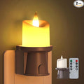Nightlight Flameless Candle, Electrical Outlet Plugs w/Dusk Dawn Sensor Auto by AnaNicozy