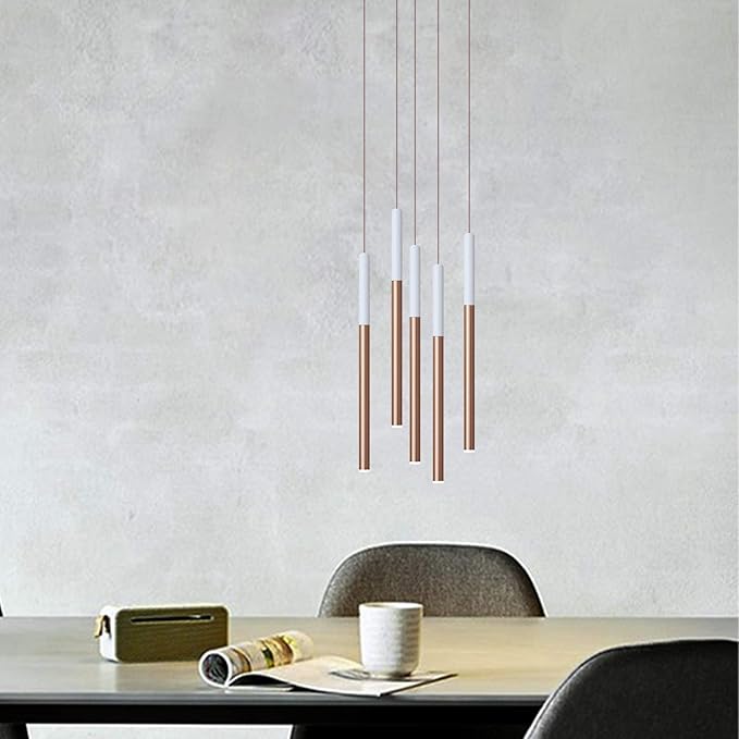 ALTAIR 5 Mini Pendant Lighting White-Copper - Image 7