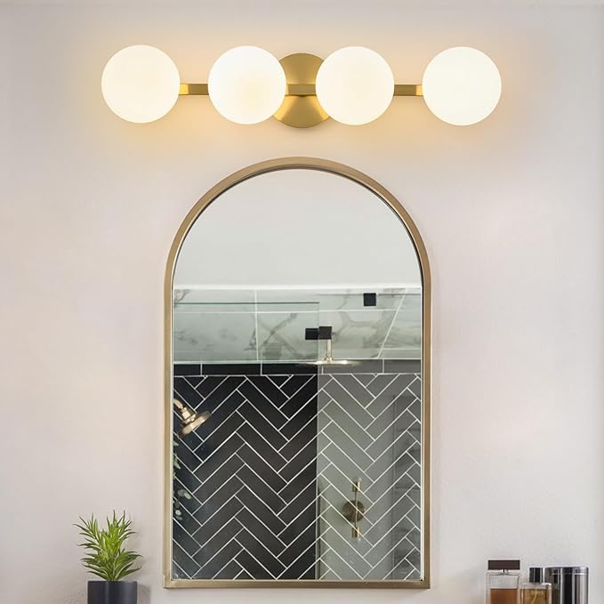 Bathroom Vanity Mirror Light Fixtures: 4 Lights Bath Wall Sconce Lighting - Image 2