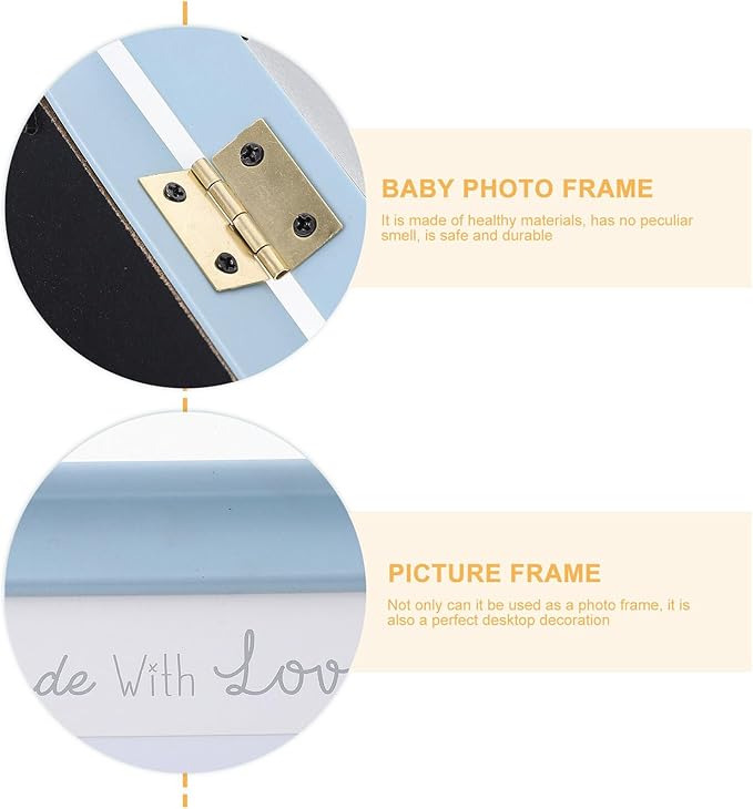 Newborn Handprint and Footprint Photo Frame Growth Keepsake - Image 6