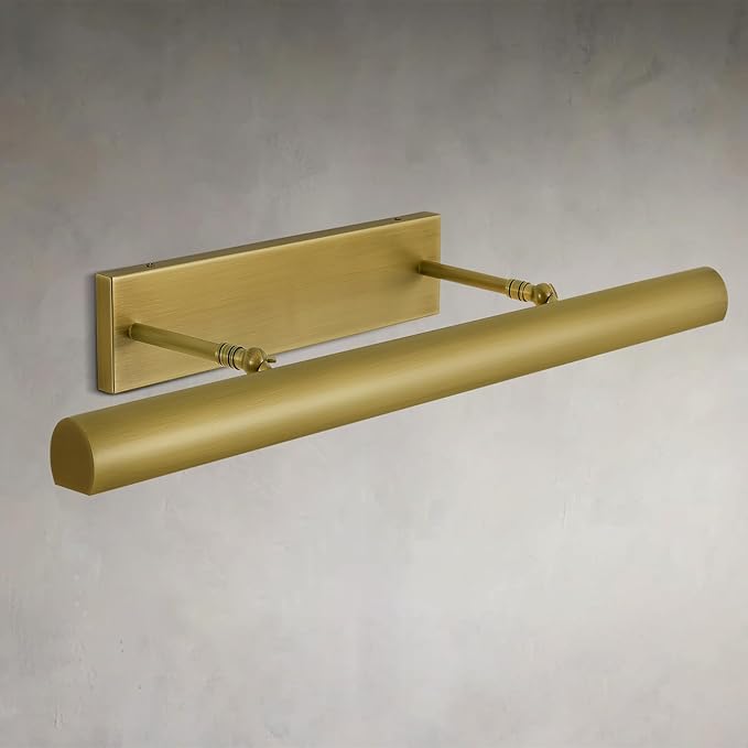 Brass Picture Lights for Wall, 3-Light Brush Gold Art Light, Warm White 2700k by Joyunleo