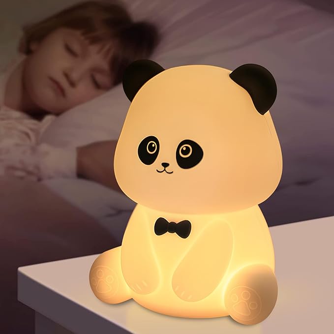 Cute Panda Night Light, Squishy Animal Nightlamp, Rechargerable Dimmable - Image 7