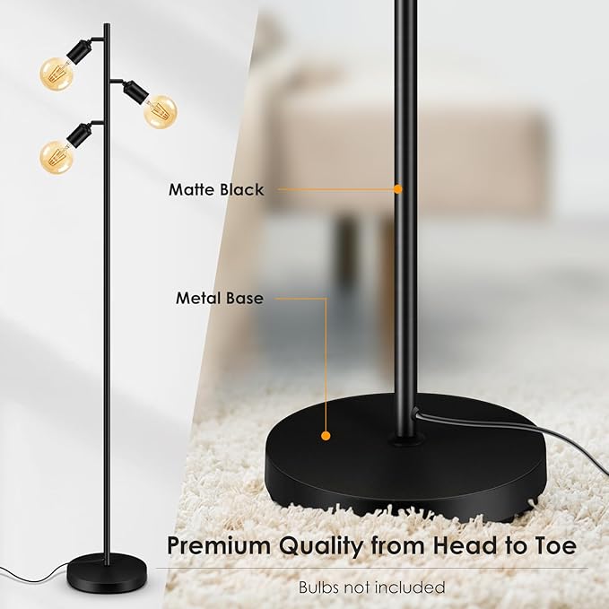 BoostArea Tree Floor Lamp, Industrial Floor Lamp, Modern Standing Lamp - Image 5