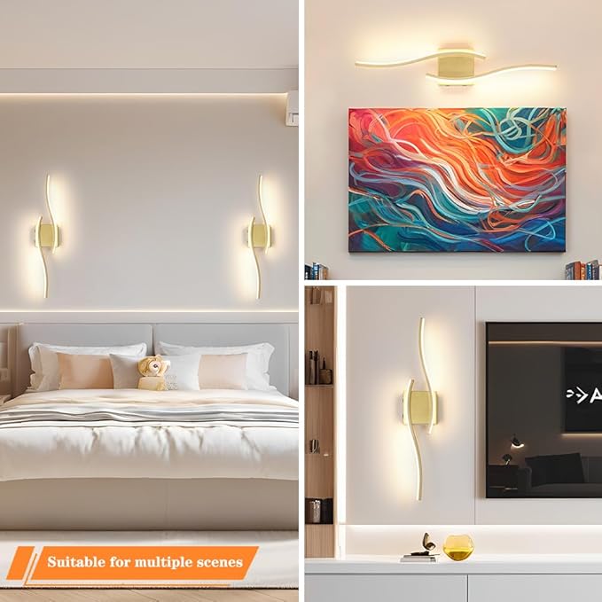 Battery Operated Wall Sconce Set of 2, Dimmable Cordless Battery Wall Sconces - Image 4