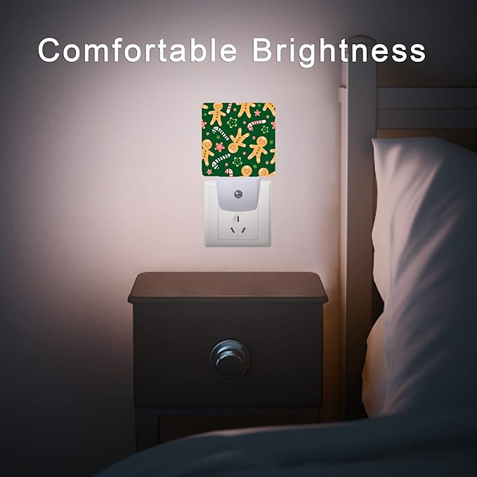Christmas Night Light, Cookies and Candy Canes Plug in Night Lights 0.5W Sleep - Image 7