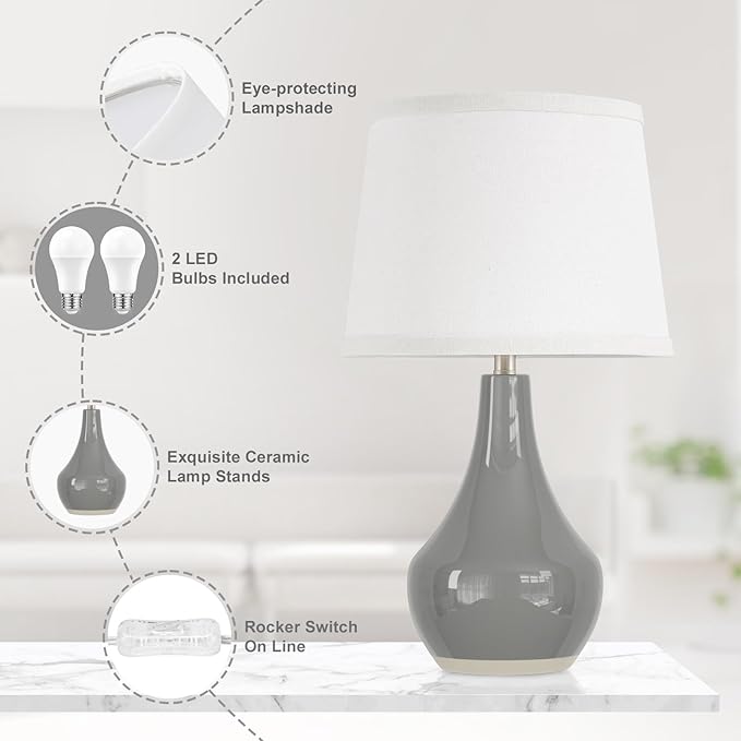 Seealle Modern Ceramic Table Lamps - Image 2