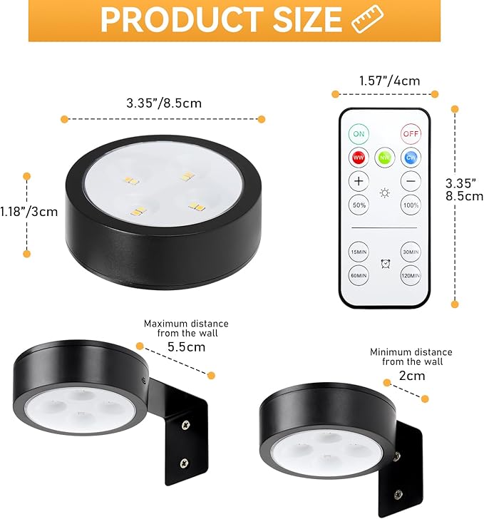 4-Pack Picture Light Battery Operated - Image 5