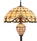 Bieye L10803 Baroque Tiffany Style Stained Glass Double Lit Floor Lamp by Bieye