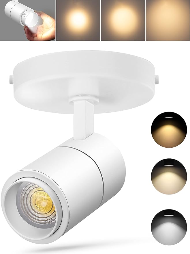 VANoopee 3-Color Zoomable LED Ceiling Spotlight Flush Mount Adjustable - Image 9