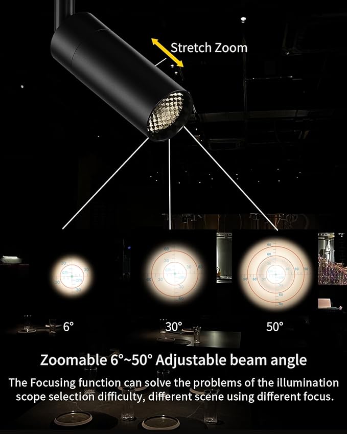 Led Modern Directional Spotlight, Zoomable Monopoint Ceiling Spot Light - Image 4