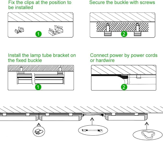 LightingWill T5 LED Shop Light, Natural White 4000K, Linkable Integrated Fixture - Image 7