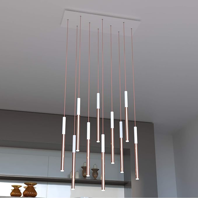 ALTAIR 10 Mini Pendant Lighting White-Copper - Image 5