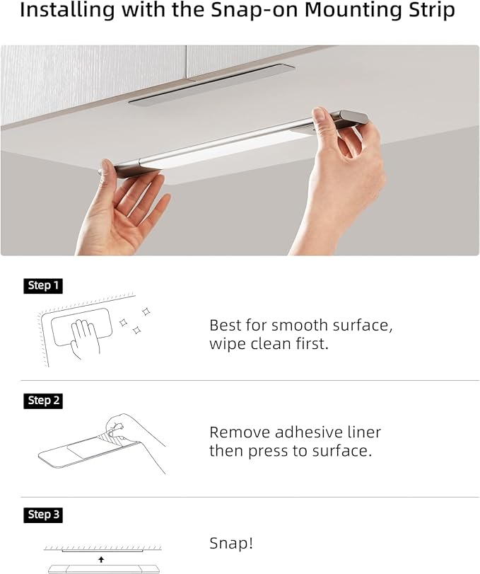 EZVALO 48 LED Under Cabinet Lighting, Motion Sensor Closet Light - Image 7