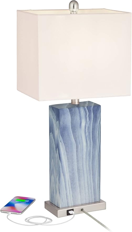 360 Lighting Connie Modern Table Lamps 25" Tall Set of 2 - Image 3