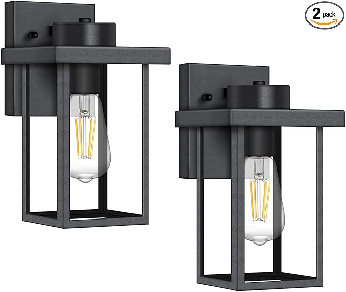tewei Outdoor Lights for House, 11IN Black Exterior Light Fixtures Anti-Rust by TeweiBrand