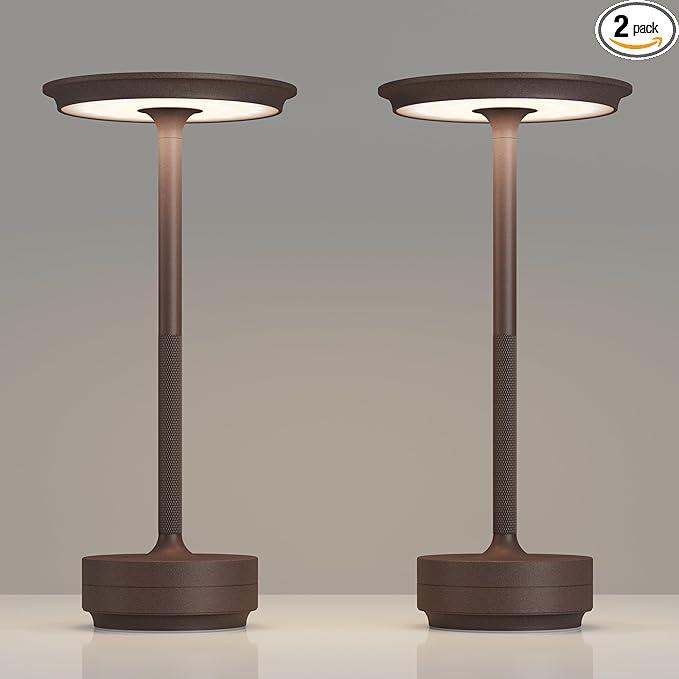 2 Pack Rechargeable Cordless Table Lamps, 5000mAh Portable Battery Table Light by TBBGALEDCordlessTableLamps