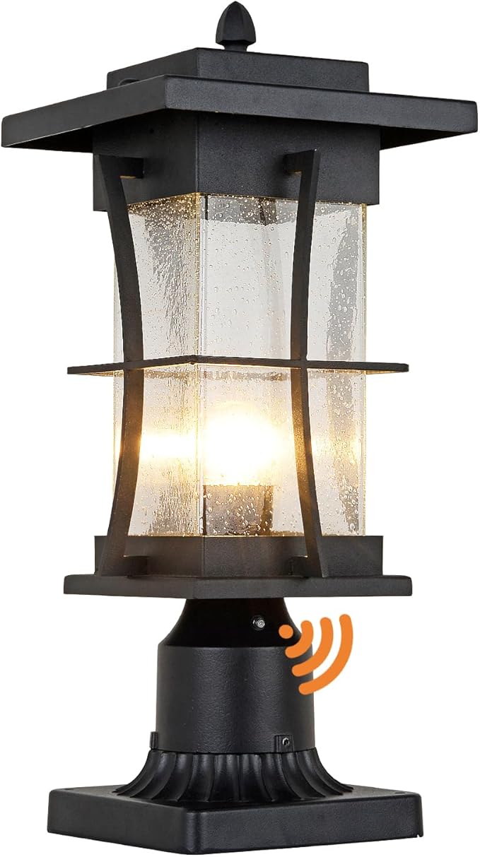 Dusk to Dawn Outdoor Post Light Fixture Waterproof Pole Mount Light by EERUOUTDOORLIGHTING
