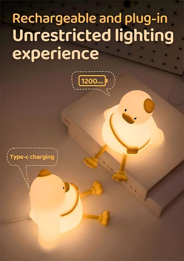 Duck Night Light for Kids, Cute baby Night Lamp, Cool Stuff, Soft Nightlight - Image 4