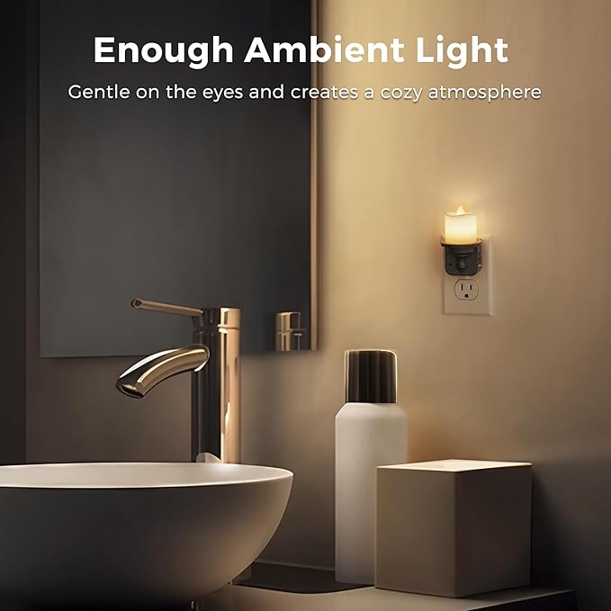 L LOHAS LED Candle Night Light, Dimmable Night Lights Plug into Wall, Dusk to - Image 4