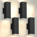 tewei 4 Pack LED Square Up and Down Lights Outdoor Wall Lights, Matte Black by TeweiBrand