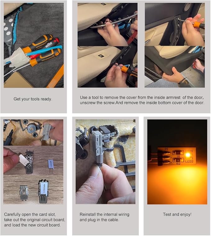 NJSBYL LED Interior Dashboard Storage Ambient Circuit Board - Image 6