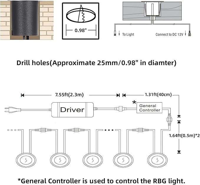 Warm White Recessed LED Deck Light, RNEHON 12V Low Voltage Step Lights - Image 6