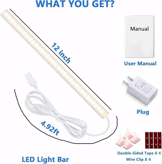 Under Cabinet Lights, 12 Inch Dimmable LED Under Cabinet Lighting, Natural - Image 6