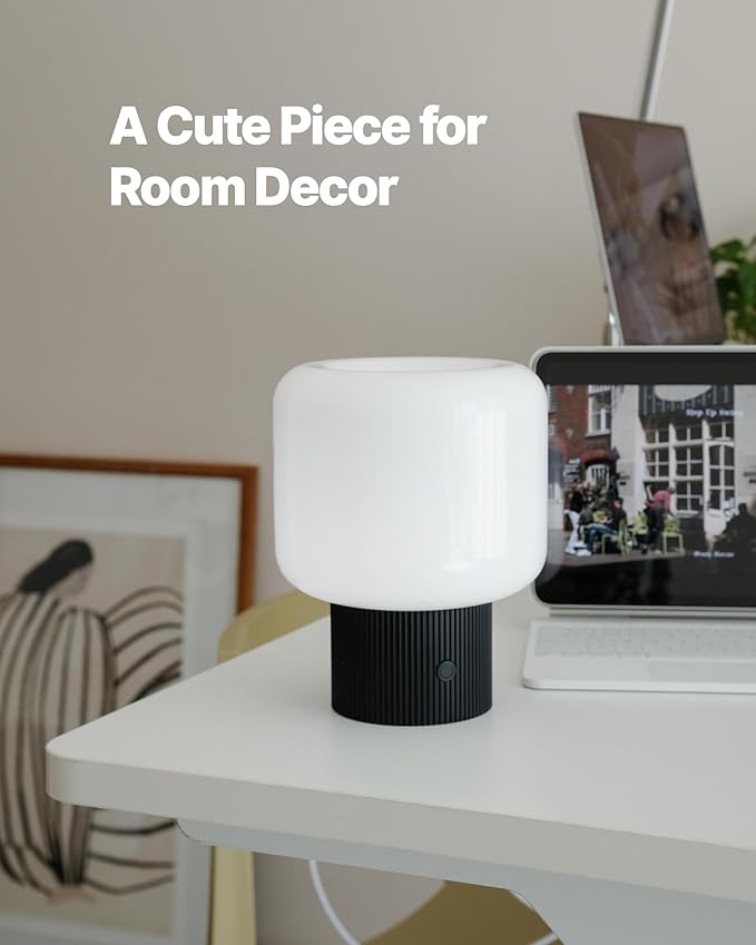 Halo Mushroom Lamp, 5W Cute Cordless Rechargeable Table Lamp - Image 9