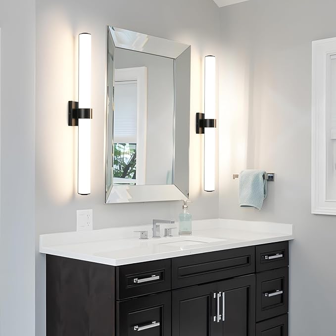 Black Bathroom Vanity Light Fixtures, 31 inch Modern Bathroom Light Fixtures - Image 5