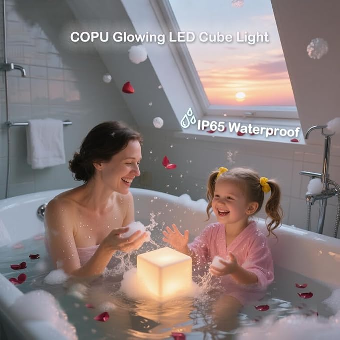 4-inch LED Cube Light, 16 RGB Color Changing Tesseract Cube Lamp - Image 5