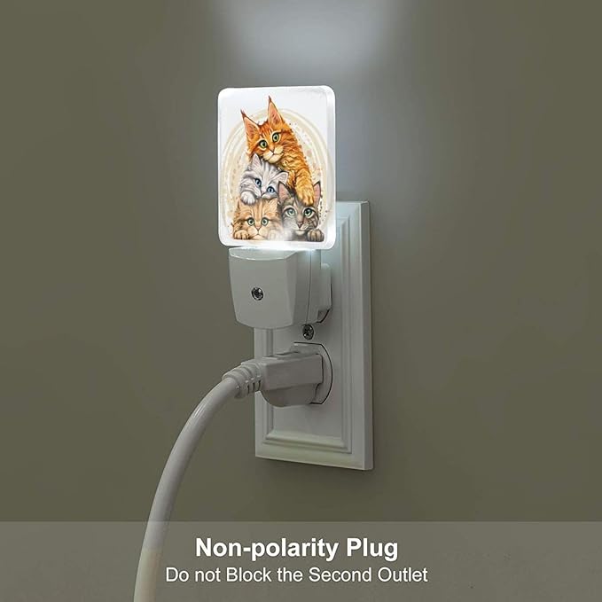 Colorful Cats Night Light, Plug-in Night Lights - Image 5