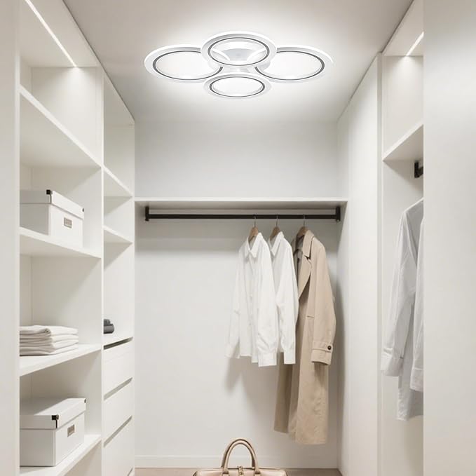 Modern LED Ceiling Light, 3 Color Temps, Adjustable Brightness, Remote & APP - Image 4