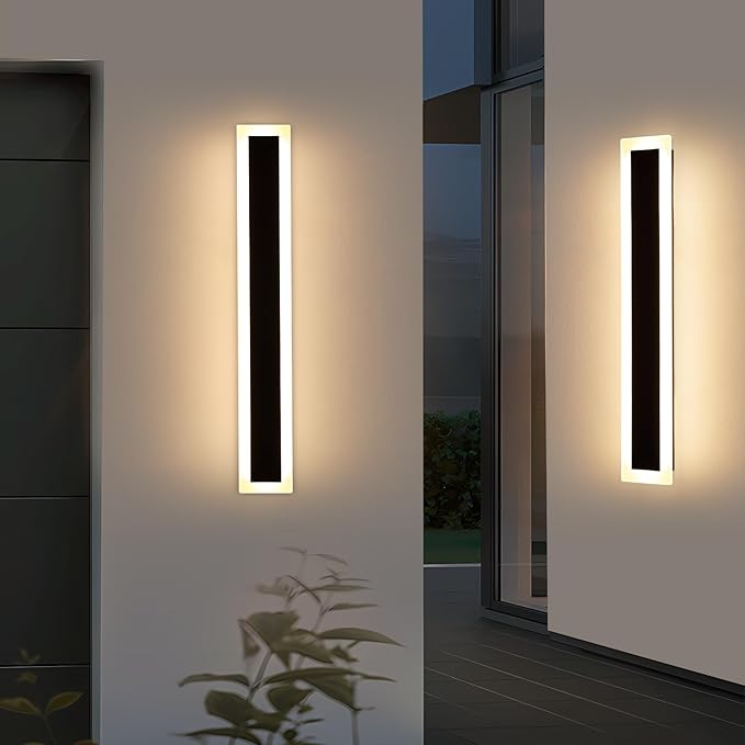 Upgrade Widened 2 Pack Modern Outdoor Wall Light Fixture, 23.6inch Long Linear - Image 8