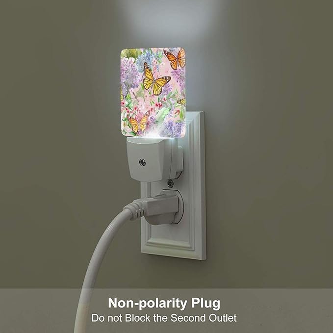 Spring Flowers and Butterflies Night Light, Plug Into Wall Decor - Image 5