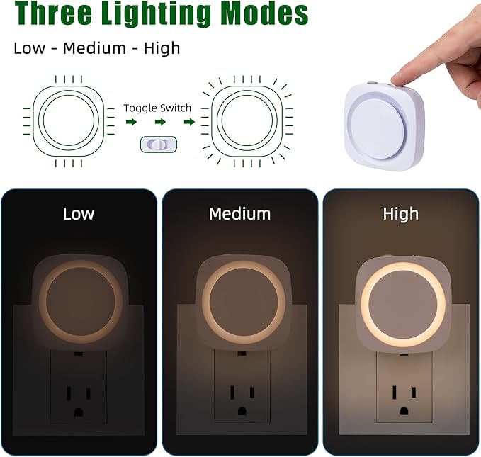 LED Night Lights Plug into Wall, Indirect Soft Dimmable Night Light - Image 2