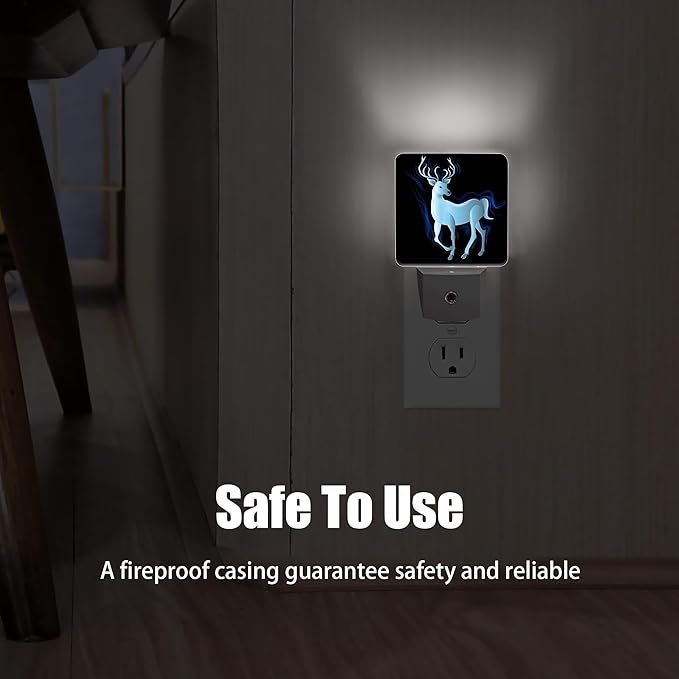 Blue Deer Night Light, Northern Lights Night Lights Plug into Wall Decor - Image 6