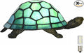 A0019 Turtle Tiffany Style Accent Table Lamp Handmade Stained Glass Animal by HomeBeauty