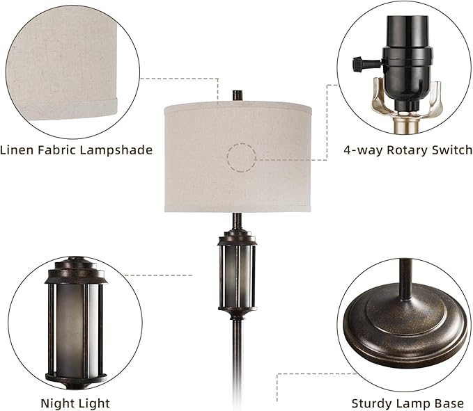 65'' Farmhouse Floor Lamp for Living Room - Image 5