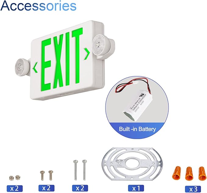 CM MZY Exit Sign with Emergency Light, Exit Signs with Battery Backup, Combo - Image 4