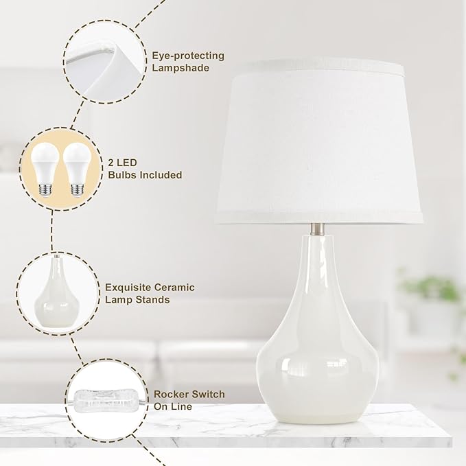 Seealle Modern Ceramic Table Lamps - Image 6