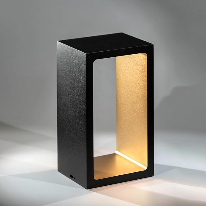 Minimalist Portable Cordless LED Desk Lamp, Adjustable Brightness Bedside Night by ilucezzo