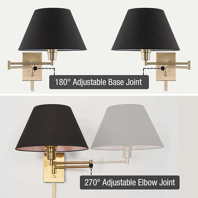 Kira Home Cambridge 15" Modern Swing Arm Wall Lamp - Image 2