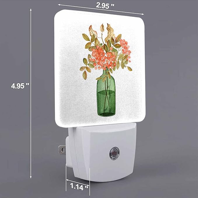 LED Night Light, Vintage Autumn Aesthetic Bouquet LED Night Light Plug into Wall - Image 7