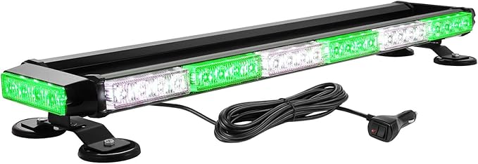 WOWTOU Roof Safety Flashing 56 LED Green White Emergency Strobe Light Bar by WOWTOU