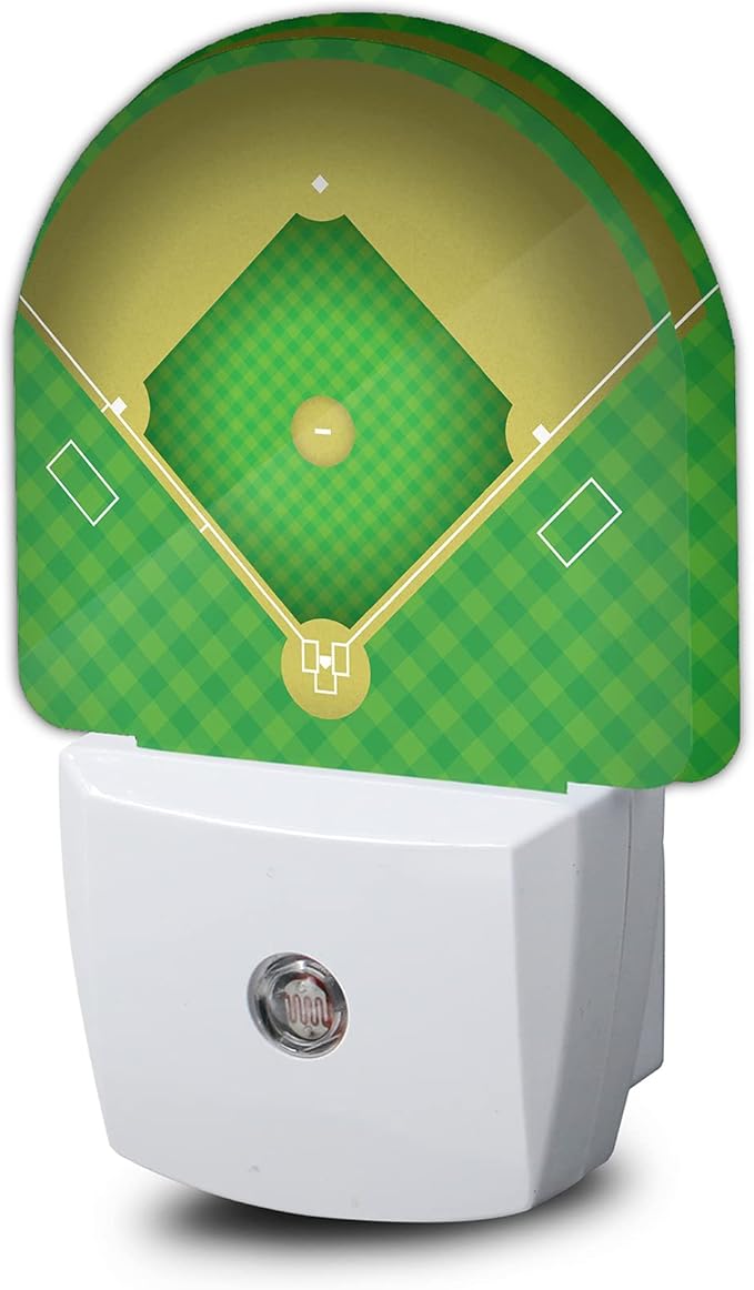 Baseball Night Light, Sport Field Night Lights Plug into Wall Decor by AOWULA